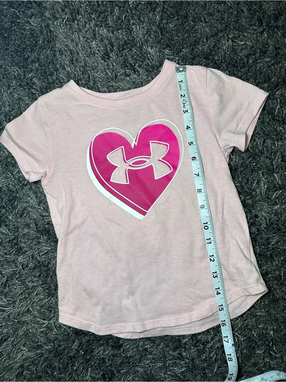 Under Armour Pink Heart Logo Tee with Hot Pink Athletic Shorts